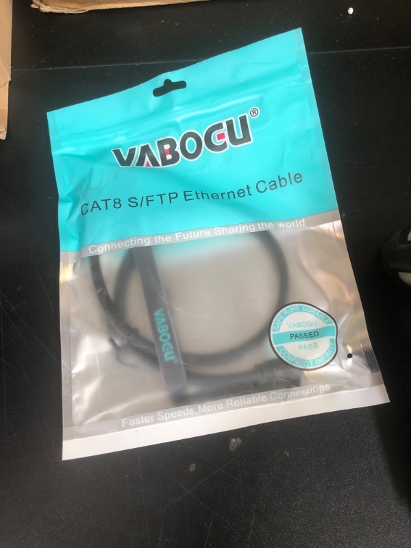 Photo 1 of Cat 8 Ethernet Cable, 1.5Ft 3Ft 6Ft 10Ft 15Ft 20Ft 30Ft 40Ft 50Ft 60Ft 100Ft Heavy Duty High Speed Internet Network Cable, Professional LAN Cable Shielded in Wall, Indoor&Outdoor