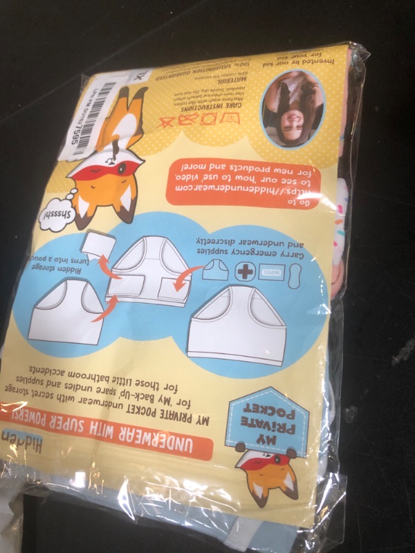 Photo 1 of My Private Pocket Girls Underwear with Inner Pouches, Soft Cotton Panties, Youth Incontinence, Potty Training, X-Large (Pack of 3)