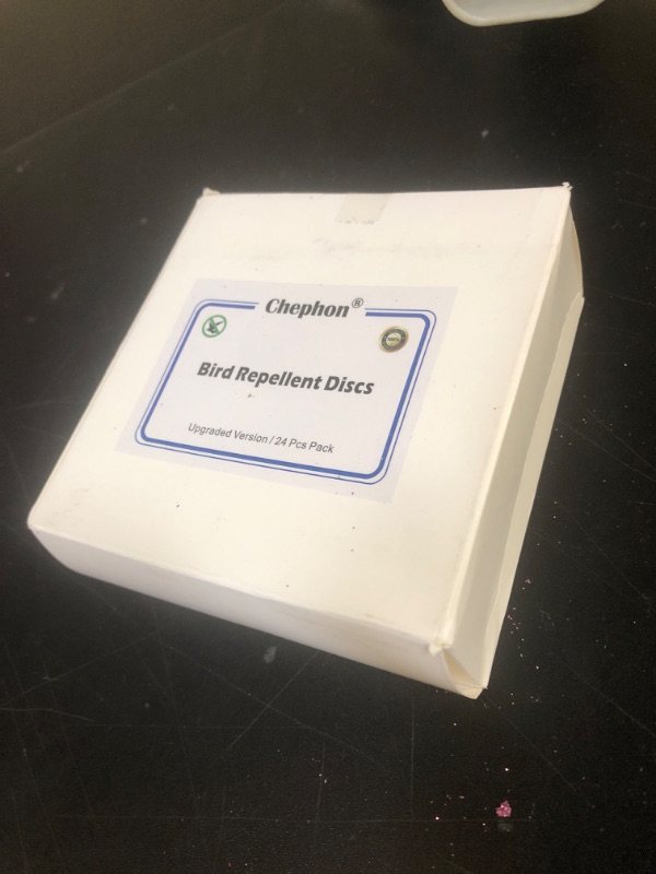 Photo 1 of Chephon Upgraded Bird Scare Discs Set - Large 24 Discs - Highly Reflective Double-Sided Bird Reflectors Scare Devices - Better to Keep Most Birds Away Like Woodpecker and Pigeon