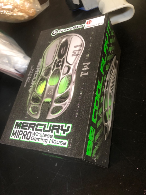 Photo 1 of GravaStar Wireless Gaming Mice Mercury M1 Pro, Lightweight Magnesium Alloy Gaming Mouse, 26,000 DPI, PAW3395DM Sensor, Tri Mode Connection, Support 4K, Up to 200 Hours Battery Life
