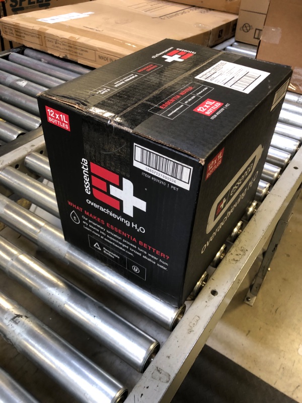 Photo 1 of Essentia Water LLC , 99.9% Pure, Infused with Electrolytes for a Smooth Taste, pH 9.5 or Higher; Ionized Alkaline Water, Black, 42.3 Fl Oz (Pack of 12)