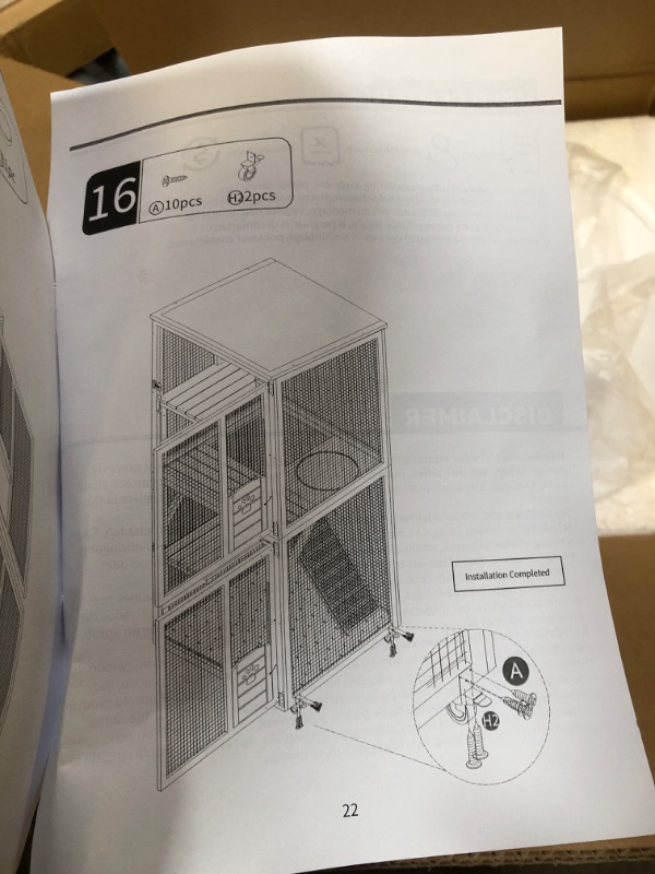 Photo 1 of PawGiant 6-Tier Large Cat Cage Playpen, 72-inch Indoor/Outdoor Enclosure with 3 Doors, Hammock, Suitable for Cats, Kittens, and Small Animals