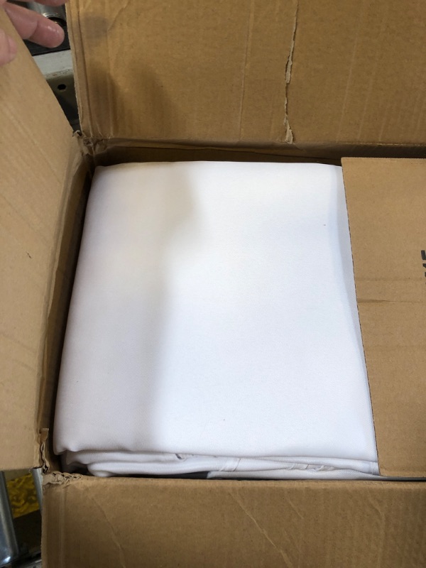 Photo 1 of sancua 6 Pack Round Tablecloth 90 Inch White, Stain and Wrinkle Resistant Table Cloth - Washable Polyester Table Cover for Dining Tables, Buffet Parties and Camping