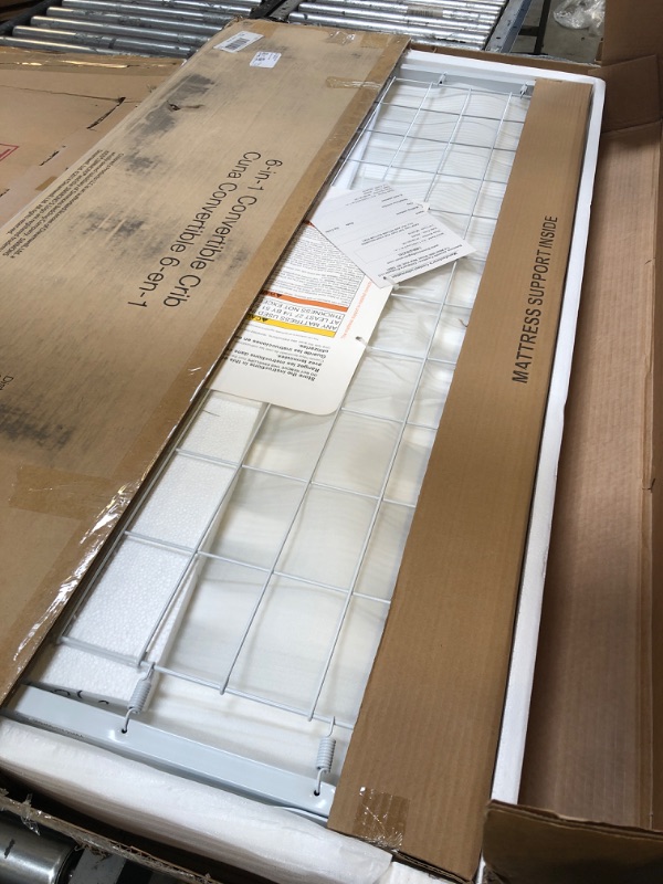 Photo 1 of Delta Children Simmons Kids Carter 6-in-1 Convertible Crib - Greenguard Gold Certified, Bianca White