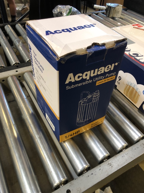 Photo 1 of Acquaer 1/4 HP Automatic Sump Pump, 115V Submersible Water Pump with 3/4” Garden Hose Check Valve Adapter,1980 GPH High Flow Water Removal for Swimming Pool Cover Hot Tubs Flooded House Basement