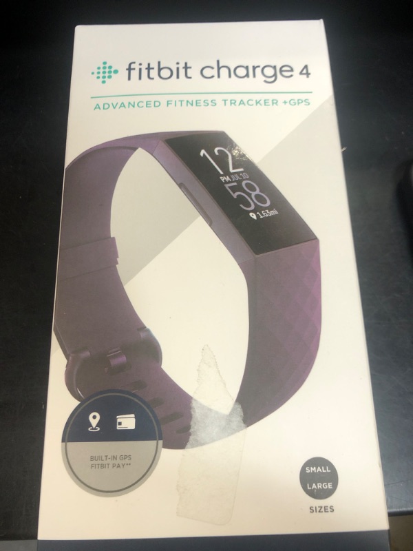 Photo 1 of Fitbit Charge 4 Fitness and Activity Tracker with Built-in GPS, Heart Rate, Sleep & Swim Tracking, Rosewood/Rosewood, One Size (S &L Bands Included)
