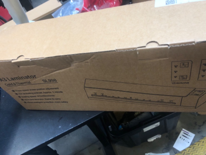 Photo 1 of A3 Laminator Machine,13 Inch 9-in-1 Laminating Machine with Laminating Sheets,Thermal Laminator Hot & Cold with Fast Warm Technology for Home,Office or School Supplies,White