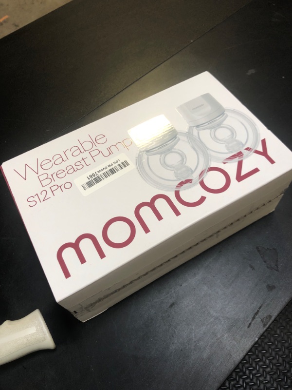 Photo 1 of Momcozy Hands-Free Breast Pump S12 Pro, Wearable & Portable Pump with Soft DoubleFit Flange, 3 Modes | 9 Levels Double Electric Pump, Smart Display, 24mm, 2 Pack, Cozy White