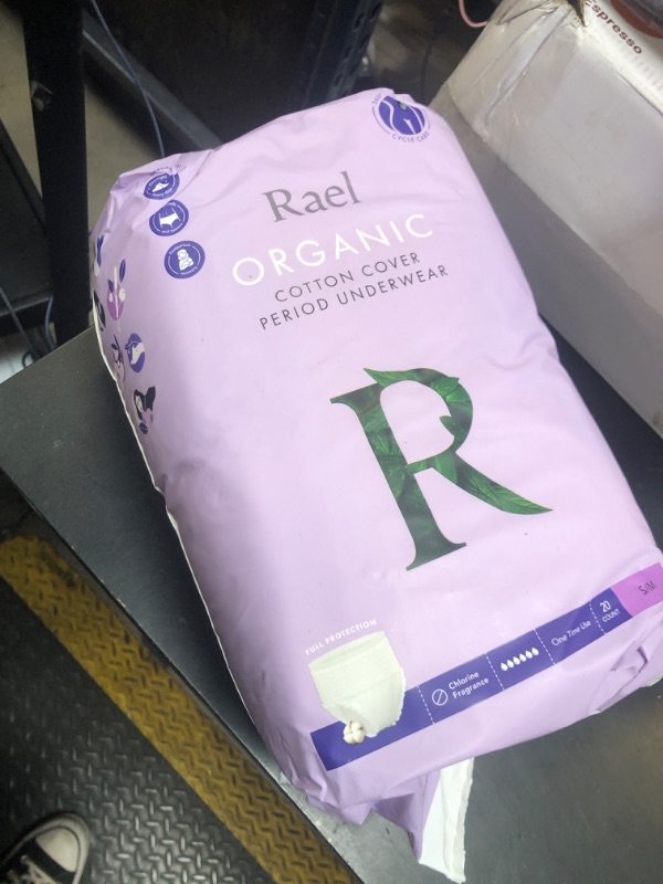 Photo 1 of Rael Disposable Underwear for Women, Organic Cotton Cover - Postpartum Essentials, Leak Locker, Unscented, Maximum Coverage (Size S-M, 20 Count)