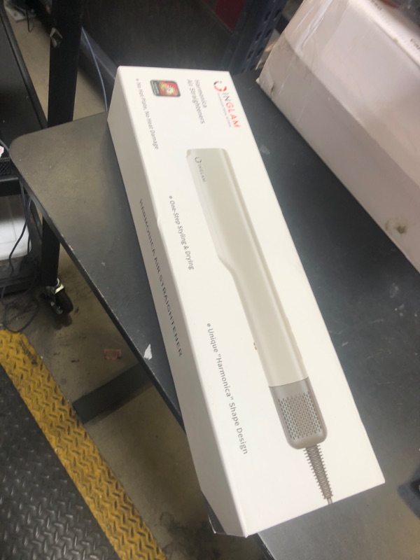 Photo 1 of IG INGLAM Air Straightener, Style From Wet Hair, 2.2" Dryer Straightener, 200M Negative Ionic, One-Step Air Straight for Medium and Long Hair (14"-30"), Champagne Silver