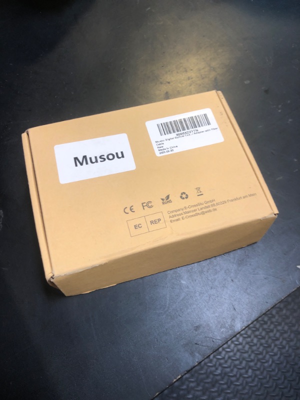 Photo 1 of Musou Digital Optical Coax to Analog RCA Audio Converter Adapter with Fiber Cable