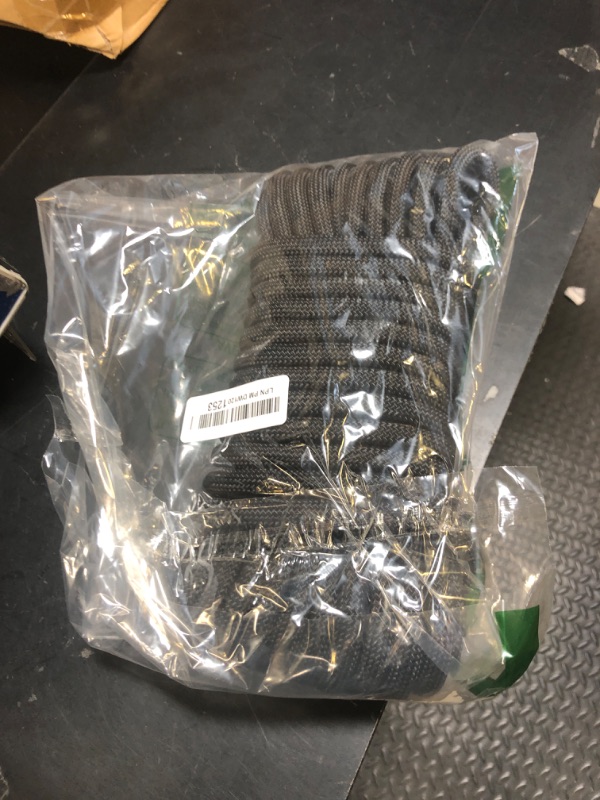 Photo 1 of 1/2 Inch 50ft Double Braided Polyester Arborist Rope, Heavy Duty Nylon Rope for Anchor, Tree Work, Cargo, Pulling, Sailing(Black)
