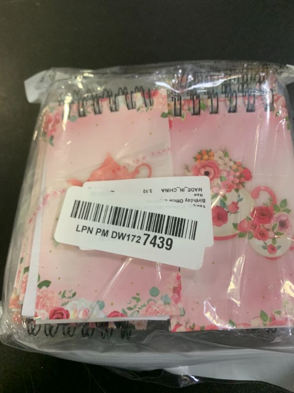 Photo 1 of Yeaqee 24 Packs Mini Tea Party Favors Notebooks Floral Tea Party Notepads Set Vintage Teapot Spiral Pocket Notepads Memo Spiral Notebooks for Birthday Office Supplies