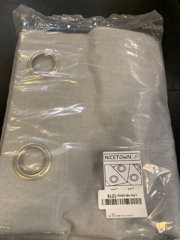 Photo 1 of NICETOWN 100% Absolutely Blackout Linen Curtains with Thermal Insulated White Liner, 52" W, 2 PCs, Beige, 90" Long Drapes Sweep The Floor Decorative Keep Privacy Panels for Living Room/Villa/Bedroom