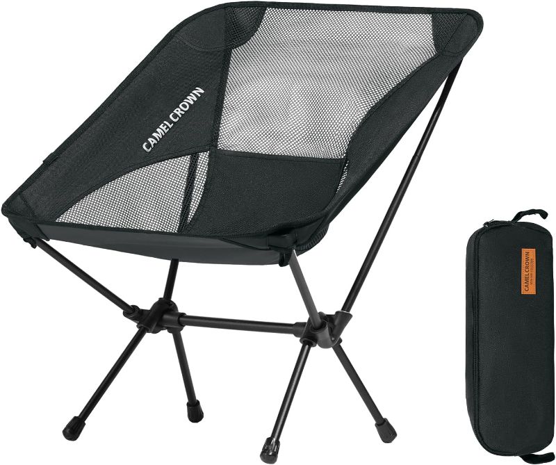 Photo 1 of CAMEL CROWN Portable Camping Chair Lightweight Compact Folding Chair Mesh for Outdoor Camp Travel Beach Picnic Festival Hiking Backpacking Army Green