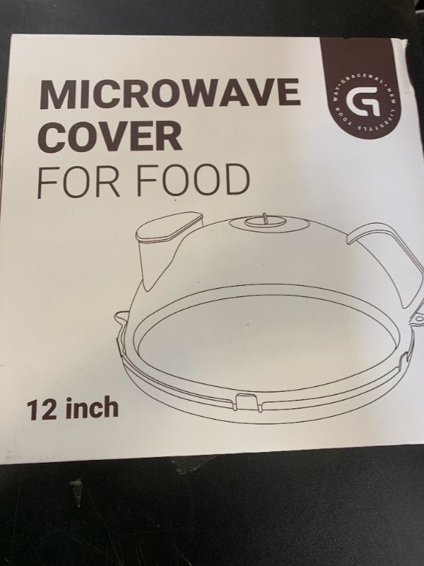 Photo 1 of 12 Inch Microwave Splatter Cover, Upgraded Microwave Cover for Food with Water Steamer, Integrated Handle, Splatter Guard, Cookware lid, House Warming Gifts New Home, Green