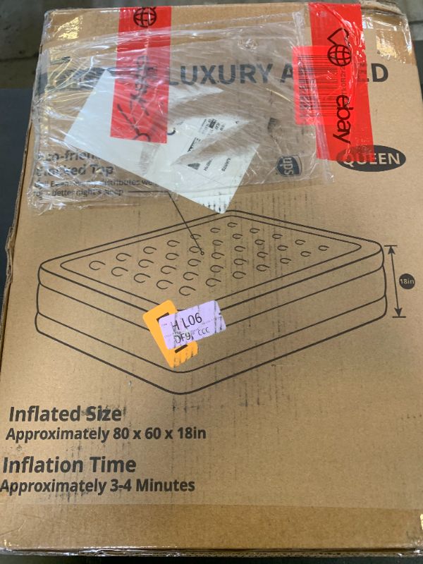 Photo 1 of OhGeni Queen Air Mattress with Built in Pump, 18 Raised Comfort Inflatable Mattress, Quiet Surface Portable Blow Up Mattress, Air Bed for Home and Guest, Colchone Inflable, 650 lbs Max