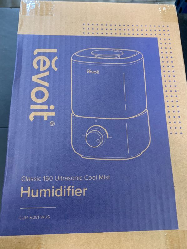 Photo 1 of LEVOIT Top Fill Humidifiers for Bedroom, 2.5L Tank for Large Room, Easy to Fill & Clean, 28dB Quiet Cool Mist Air Humidifier for Home Baby Nursery & Plants, Auto Shut-off and BPA-Free for Safety, 25H