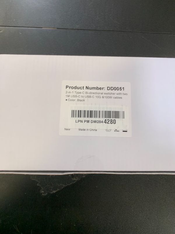Photo 1 of Dockteck USB C Switch, Bi-Directional Switcher 1 in 2 Out/2 in 1 Out, USB Switch with 4K@60Hz, 10Gbps Transfer Speed, 100W PD Charging, 3.3FT USB-C Full Featured Cable for Printer, Laptop,Scanner,SSD