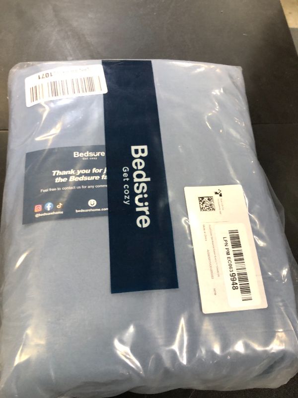Photo 1 of Bedsure Slate Blue Duvet Cover King Size - 3 Pieces Prewashed Extra Soft Bedding Set, Includes 1 Duvet Cover 104x90 Inches with Zipper Closure & 2 Pillow Shams, Comforter Not Included