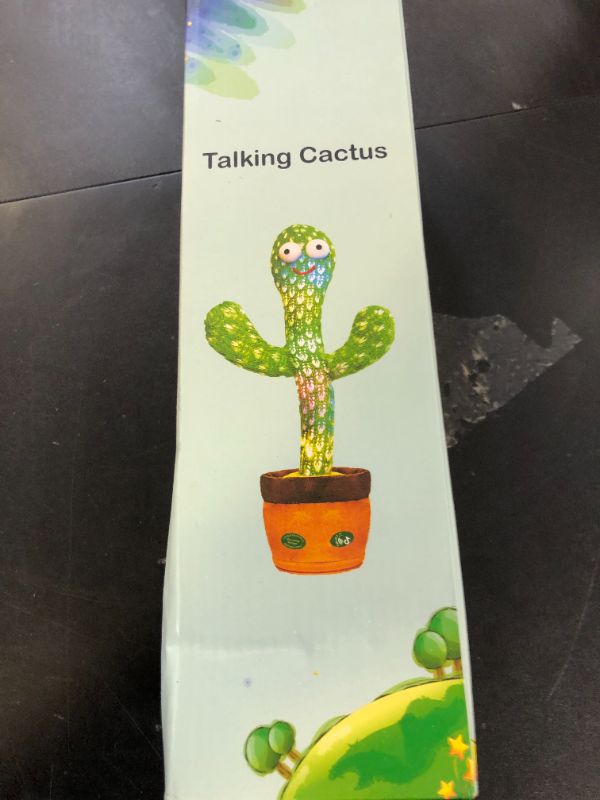 Photo 1 of Pbooo Dancing Talking Cactus Mimicking Toy,Talking Repeat Singing Sunny Cactus Toy 120 Pcs Songs for Baby 15S Record Your Sound Sing+Dancing+Recording+LED