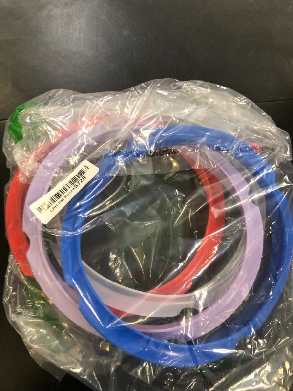 Photo 1 of 4 Pack Silicone Sealing Ring for InstaPot 3QT - Replacement Silicone Gasket Seal Rings with 4 Colors(Red, Clear, Purple, Blue) - Replacement Silicone Gasket Seal for 3