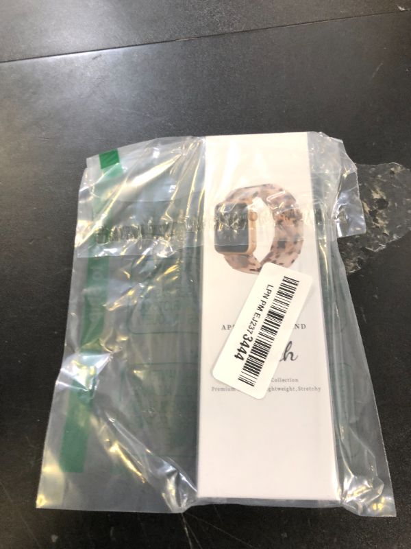 Photo 1 of Heesch Resin Tortoise Watch Band Compatible with Apple Watch Strap for Women Stretchy Fashion Link Bracelet Wristband for iWatch 7,6,5,4,3,40/38/41mm