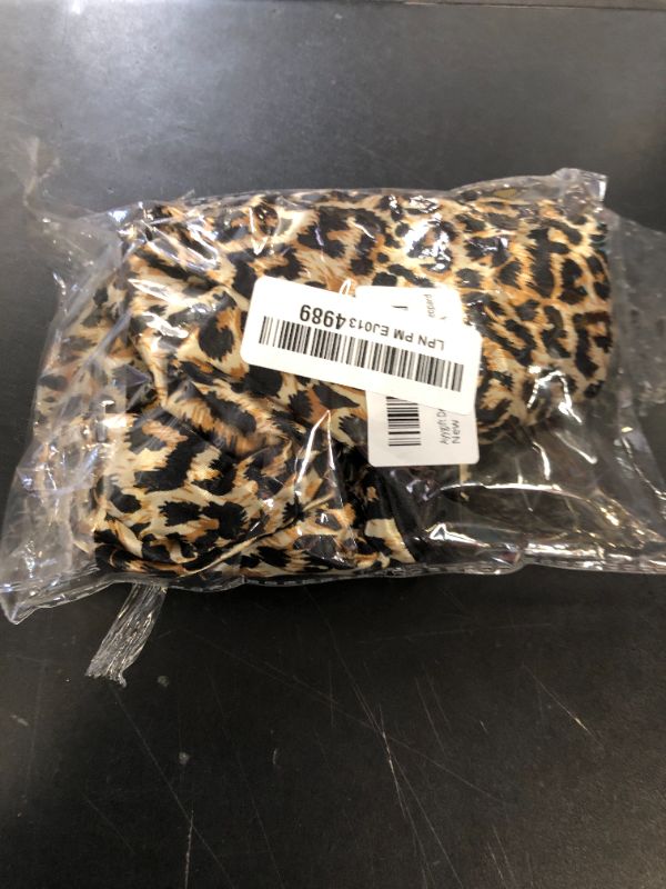 Photo 1 of EleCharm Designer Reusable Shower Cap, Leopard Stylish Bath Cap Double Layers Waterproof Bathing Shower Hat