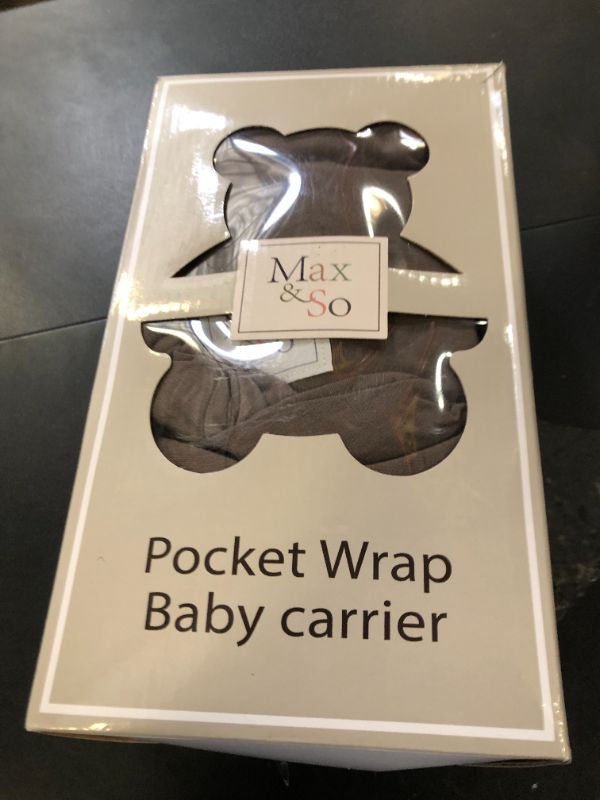 Photo 1 of Baby Wrap Carrier - Premium Cotton Baby Carrier Wrap for Newborn to Toddler- Infant Carrier for Babies 8-35 lb - Baby Holder One Size Fits All with Front Pocket by Max&so