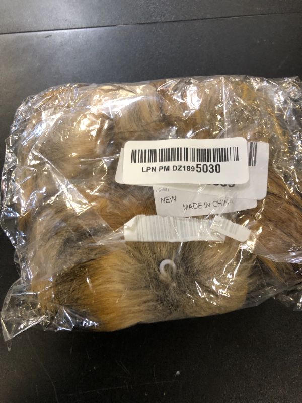 Photo 1 of 12 Pieces Faux Fur Pom Pom Balls Fur Fluffy with Elastic Loop for Hats Shoes Scarves Gloves Scarves Bag Key Chain Charms Accessories (Faux Mink Fur Color)