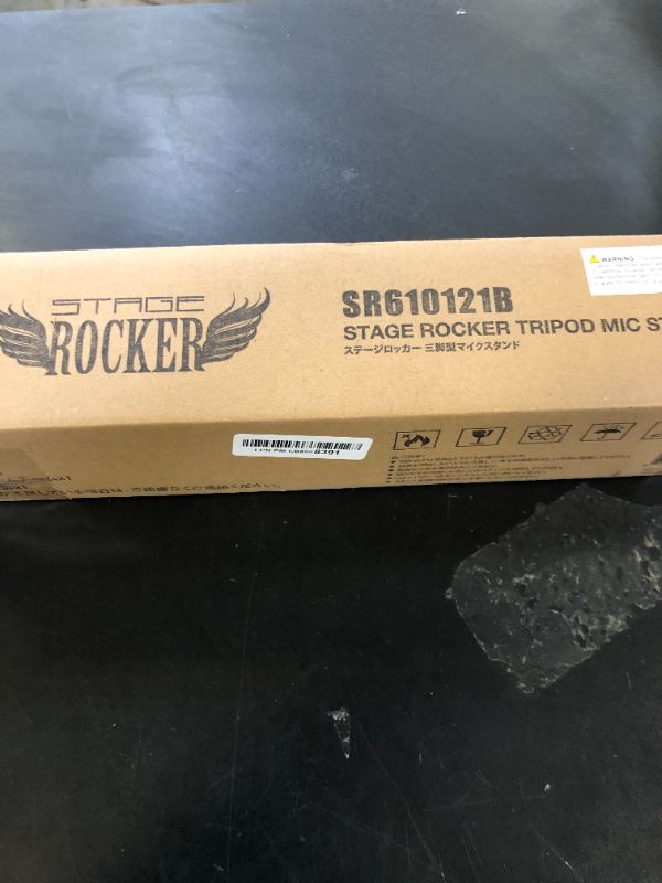 Photo 1 of Stage Rocker Foldable Tripod Low-Profile Mic Boom Stand - Height Extending from 9.6'' to 16.9'', w/Adjustable Telescoping Arm Up to 9'', Lightweight/Convenient, Black, Powered by Hamilton(SR610121B)