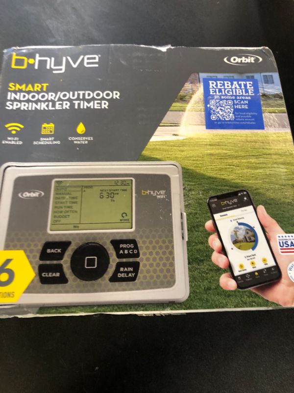 Photo 1 of Orbit 57946 B-hyve Smart Indoor/Outdoor 6-Station WiFi Sprinkler System Controller