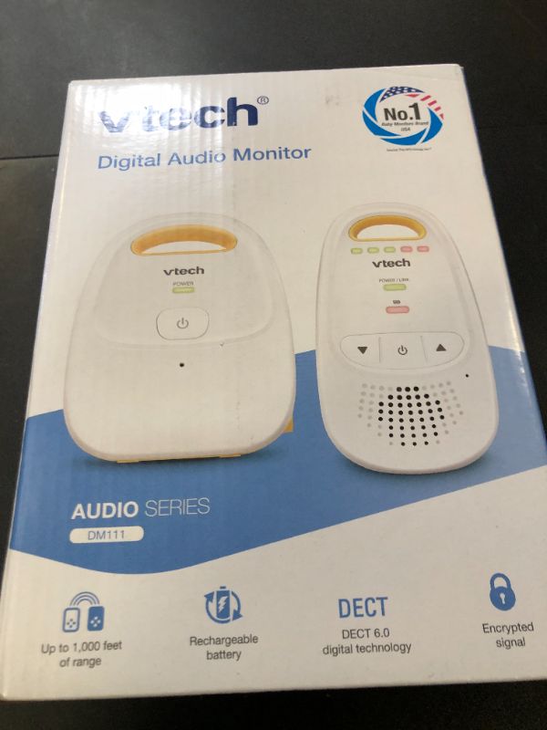 Photo 1 of VTech Upgraded Audio Baby Monitor with Rechargeable Battery, Long Range, and Crystal-Clear Sound