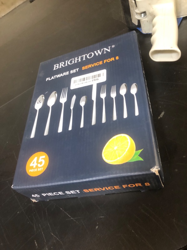 Photo 1 of 45-Piece Silverware Set Flatware Cutlery Set Service for 8, Durable Stainless Steel Tableware in Ergonomic Design Size and Weight, Kitchen Utensil Sets with Steak Knives, Rust-proof, Dishwasher Safe