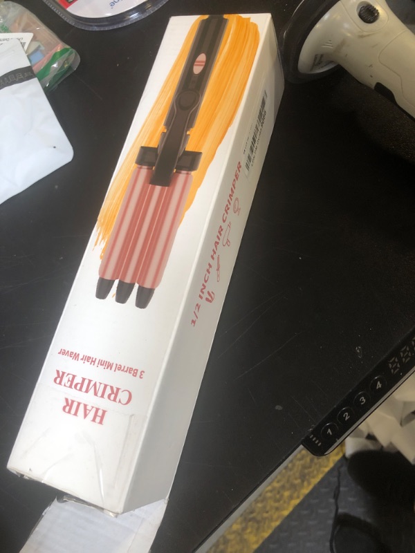 Photo 1 of CIVEYA Mini Crimper Hair Tool for Short Hair 1/2 Inch, Small Hair Crimper for Tight Beach Waves, 3 Barrel Hair Waver with Argan Oil Infused, Waver Hair Tool, Mini 3 Barrel Curling Iron, Rosegold