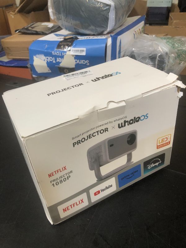 Photo 1 of 4k Projector with WiFi and Bluetooth, Official Netflix & Autofocus, FULL HD 4K Supported Projector, Dolby Atmos & Auto Keystone with Apps Built-in, ChatGPT Voice Remote Home Video Projector