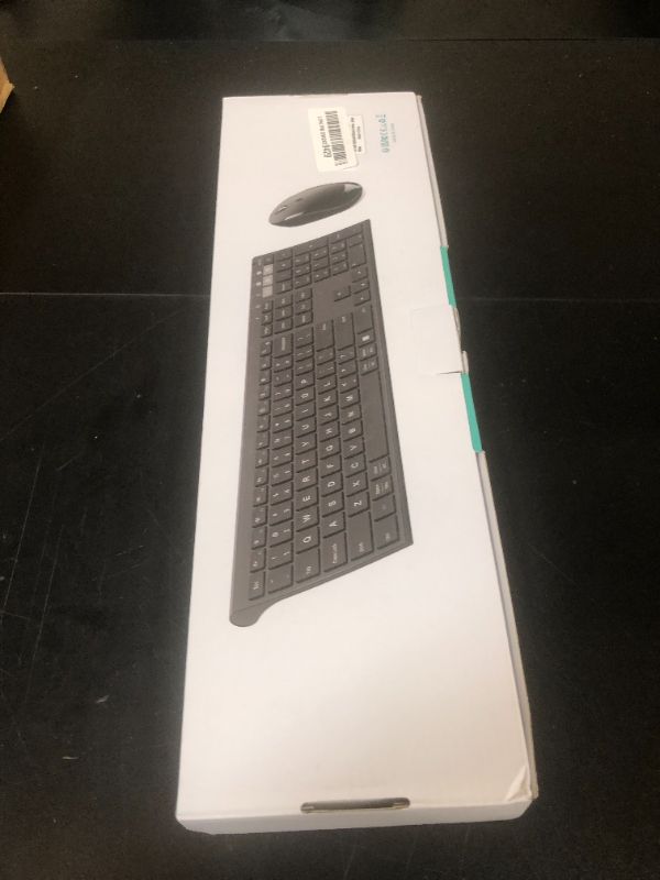 Photo 1 of Bluetooth Keyboard Mouse, Multi-Device Wireless Keyboard and Mouse Combo, Dual-Mode(Bluetooth + Bluetooth + USB), Ultra Slim, Rechargeable, for Windows/Mac OS (Black)