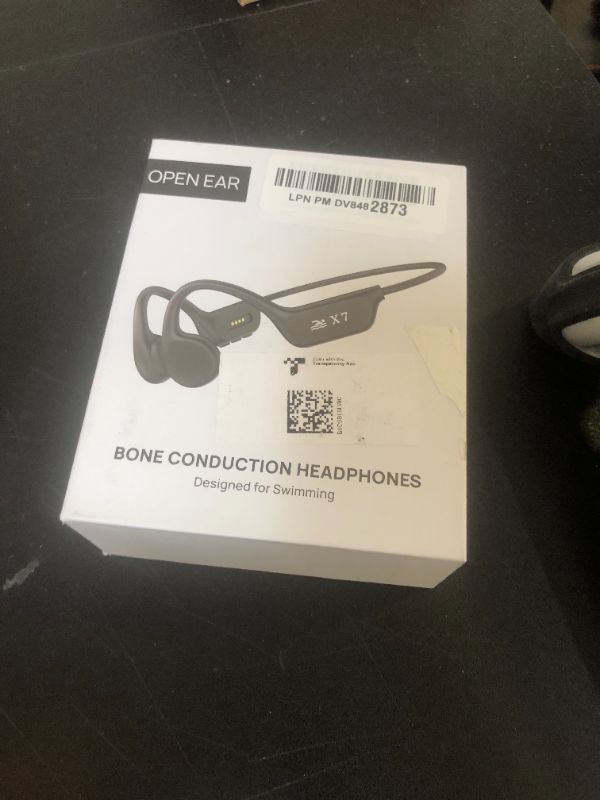 Photo 1 of Swimming headphones-bone conduction headphones, IP68 waterproof built-in MP3 player 32G memory, underwater swimming headphone, wireless open Earphones Bluetooth 5.3, for running, cycling (black)