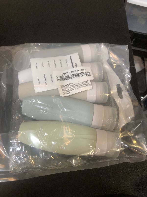 Photo 1 of TSA Certified Portable Silicone Travel Bottle Set, Leak Proof Squeezable Silicon Tubes Travel Size Toiletries Containers, Refillable Travel Accessories for Shampoo Liquids 5 Pack (3 fl. oz)
