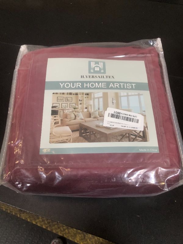 Photo 1 of H.VERSAILTEX Rich Velvet Stretch 2 Piece Chair Cover Chair Slipcover Sofa Cover Furniture Protector Couch Soft with Elastic Bottom Chair Couch Cover with Arms Width Up to 49 Inch(Chair, Burgundy)