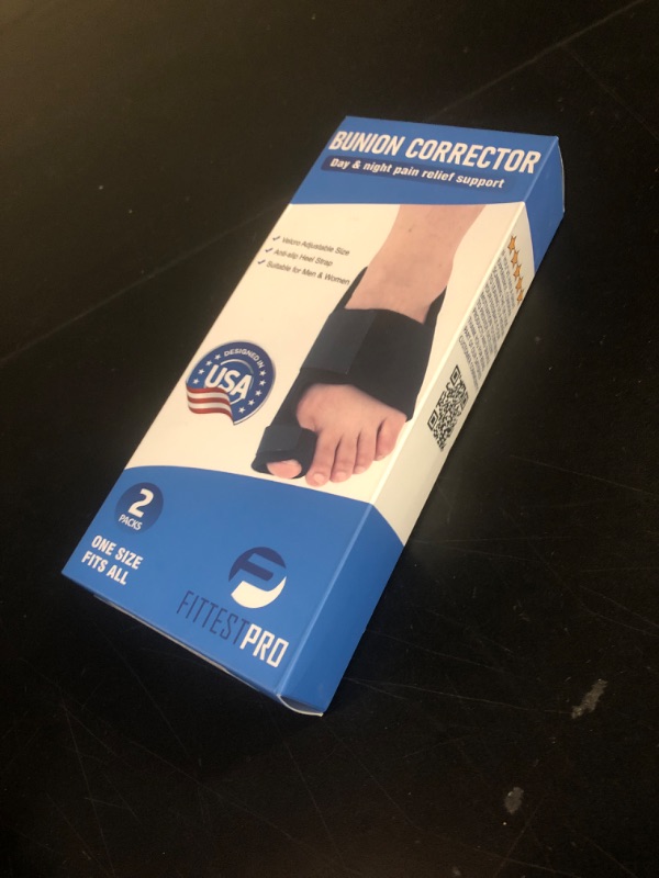 Photo 1 of Fittest Pro Bunion Corrector (2pcs) FSA or HSA Eligible, Orthopedic Bunion Splint, Big Toe Separator Pain Relief, Non-Surgical Hallux Valgus Correction, Hammer Toe Straightener, Day Night Support