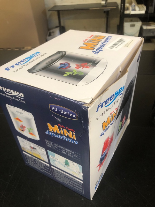 Photo 1 of FREESEA 1.4 Gallon Betta Aquarium Starter Kits Square Fish Tank with LED Light and Filter Pump