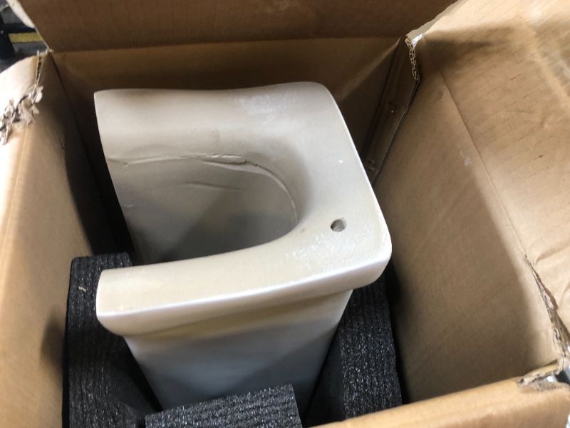 Photo 1 of Fine Fixtures Roosevelt Pedestal Collection, Pedestal Replacement, Vitreous China Ceramic Material, White Color, Column Only (REPLACEMENT PART)