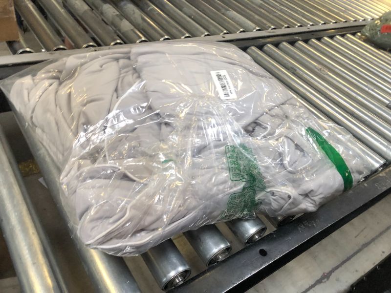 Photo 1 of EASELAND Cooling Comforter Queen, Cold Touch Fabric Absorbs Body Heat, Double-Sided Cool Design Soft Fluffy Cooling Blanket for Night Sweats Hot Sleeper(Grey, Queen(90"x90"))