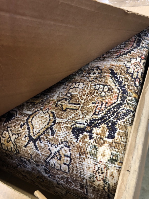 Photo 1 of Loloi II Layla Collection, LAY-03, Olive/Charcoal, 9'-6" x 14', .13" Thick, Area Rug, Soft, Durable, Vintage Inspired, Distressed, Low Pile, Non-Shedding, Easy Clean, Printed, Living Room Rug