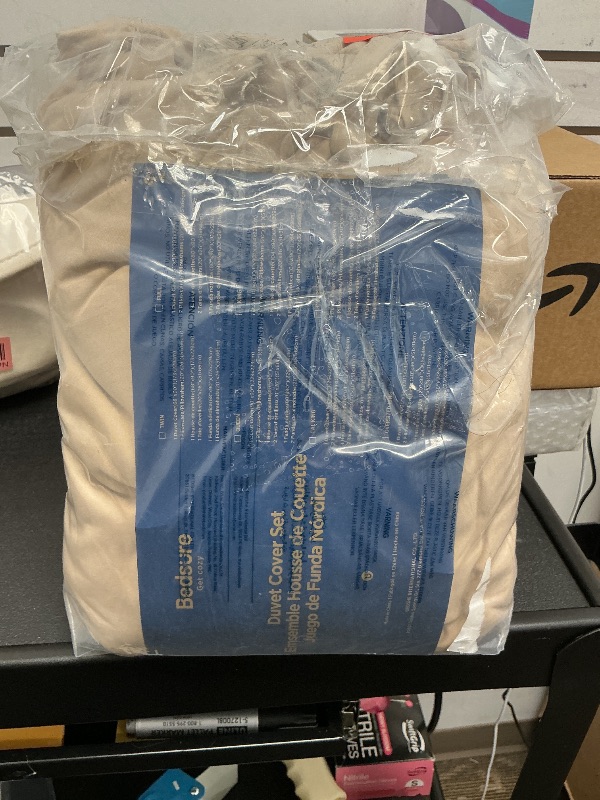 Photo 1 of Bedsure Deep Beige Duvet Cover King Size - 3 Pieces Prewashed Extra Soft Bedding Set, Includes 1 Duvet Cover 104x90 Inches with Zipper Closure & 2 Pillow Shams, Comforter Not Included