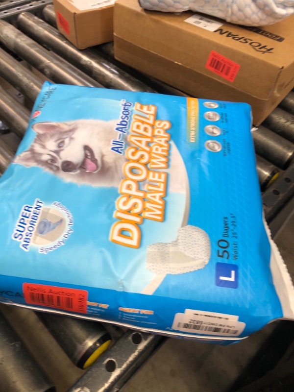 Photo 1 of HONEY CARE All-Absorb A24 Male Dog Wrap, 50 Count, Large