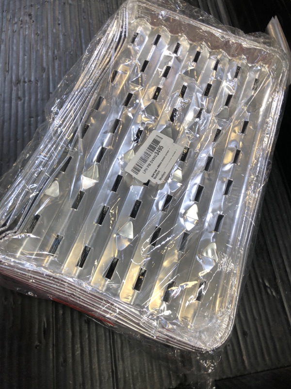 Photo 1 of Pack of 25 Disposable Aluminum Broiler Pans – Good for BBQ, Grill Liner Topper – With Holes -Multi-Pack of Durable Aluminum Sheet Pans – Ribbed Bottom Surface - 13.40" x 9" x 0.85"