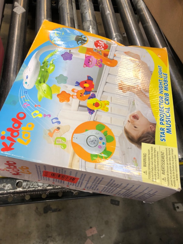 Photo 1 of KiddoLab Baby Crib Mobile with Relaxing Music. Includes Ceiling Light Projector with Stars, Animals. Musical Crib Mobile with Timer. Nursery Toys for Babies Ages 0 & Older