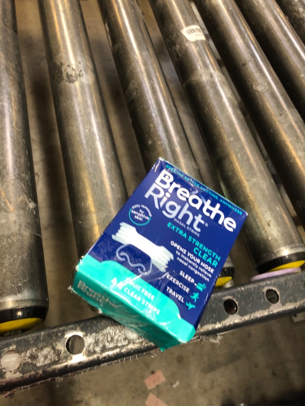 Photo 1 of Breathe Right Nasal Strips | Extra Strength | Clear | For Sensitive Skin I Drug-Free Snoring Solution & Nasal Congestion Relief Caused by Colds & Allergies | 44 Count (Packaging May Vary)